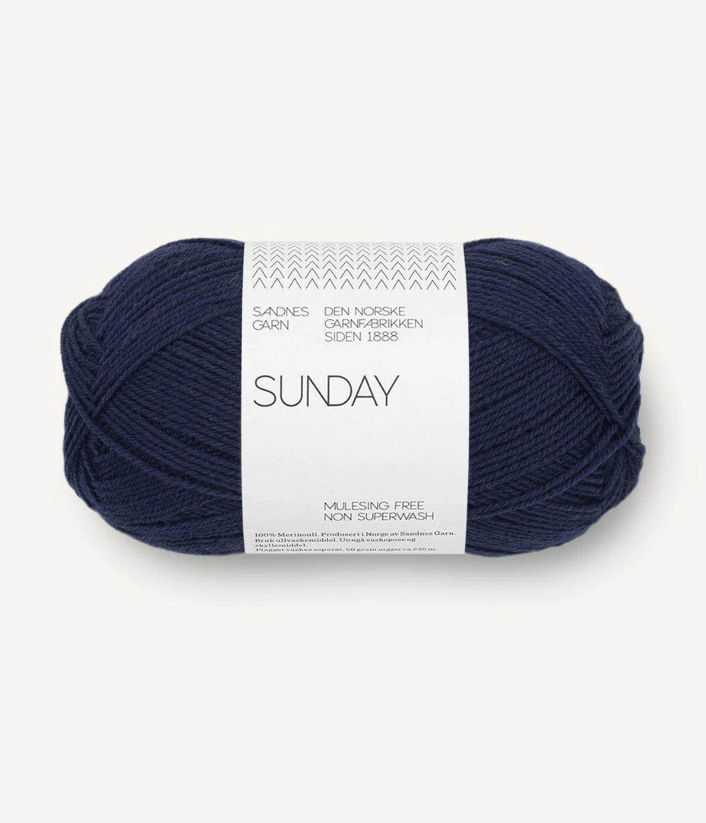 Sunday by Sandnes Garn in shade Dark Navy 5882 available at The Knit Lounge UK yarn shop.
