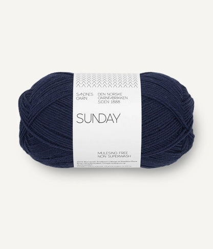 Sunday by Sandnes Garn in shade Dark Navy 5882 available at The Knit Lounge UK yarn shop.