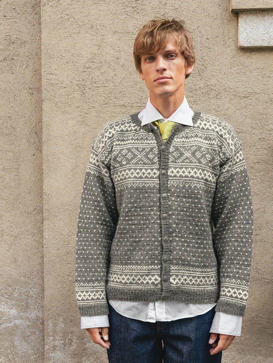 Sandnes Garn Setesdal Cardigan Men 2510_07 - Printed Knitting Pattern from The Knit Lounge UK yarn shop.
