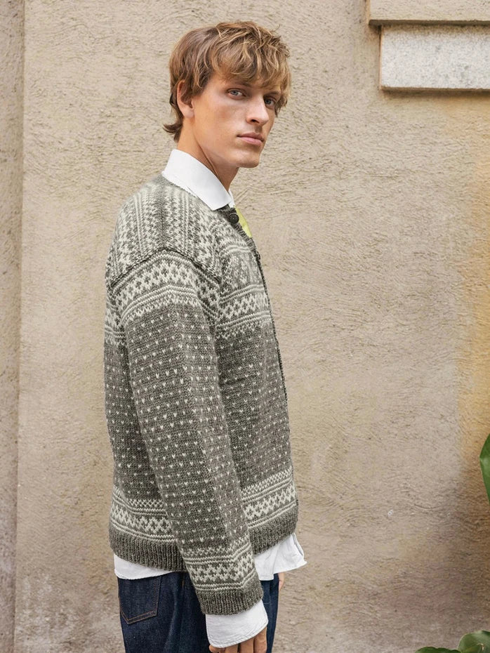 Sandnes Garn Setesdal Cardigan Men 2510_07 - Printed Knitting Pattern from The Knit Lounge UK yarn shop.