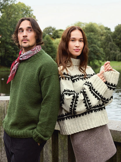 Sandnes Garn Ridge Sweater 2513_01 - Printed knitting Pattern from The Knit Lounge UK yarn shop.