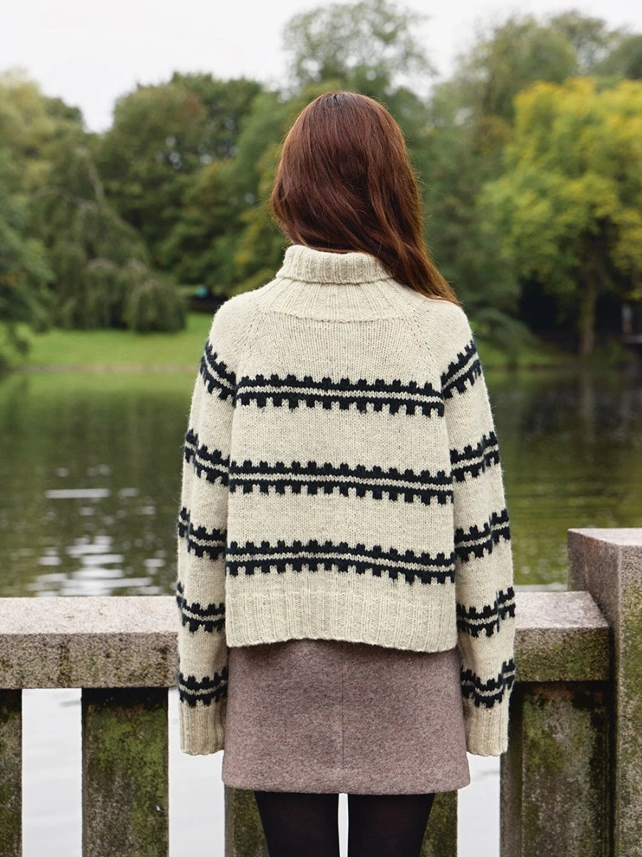 Sandnes Garn Ridge Sweater 2513_01 - Printed knitting Pattern from The Knit Lounge UK yarn shop.