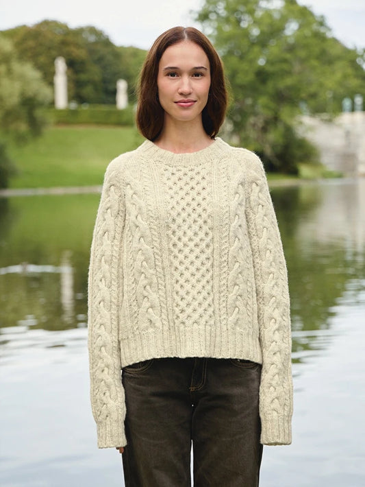 Sandnes Garn Wilbur Cable Sweater 2513_04 - Printed knitting Pattern from The Knit Lounge UK yarn shop.