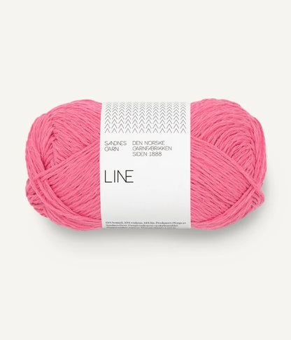 Sandnes Garn Line DK in Shade 4315 Bubblegum Pink from The Knit Lounge UK wool shop.