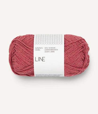 Line by Sandnes Garn in Shade 4335 Raspberry Cream 50g. Available at The Knit Lounge UK yarn shop.