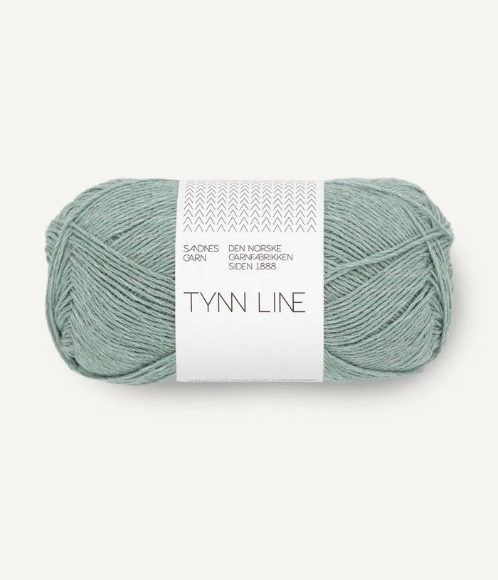 Tynn Line by Sandnes Garn - in 6841 Dusty Aqua from UK knit shop The Knit Lounge.