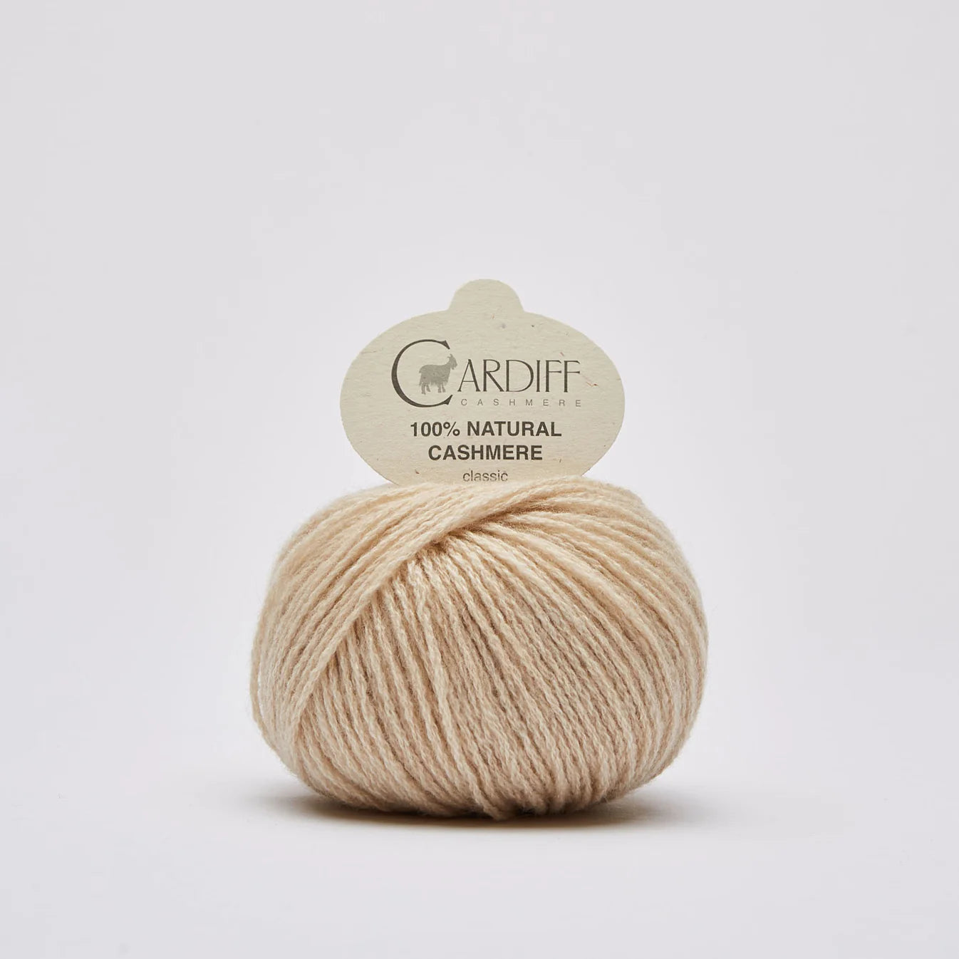 Cardiff Cashmere Classic in shade Silver from UK knit shop The Knit Lounge.