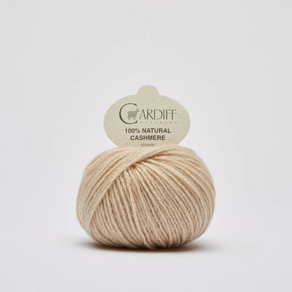 Cardiff Cashmere Classic in shade Silver from UK knit shop The Knit Lounge.