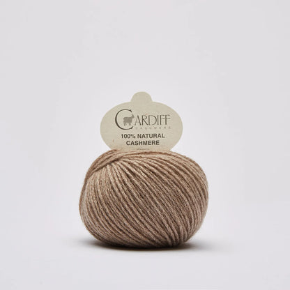 Cardiff Cashmere Classic in shade Brown from UK knit shop The Knit Lounge.