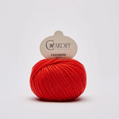 Cardiff Cashmere Classic in shade Hermes from UK knit shop The Knit Lounge.