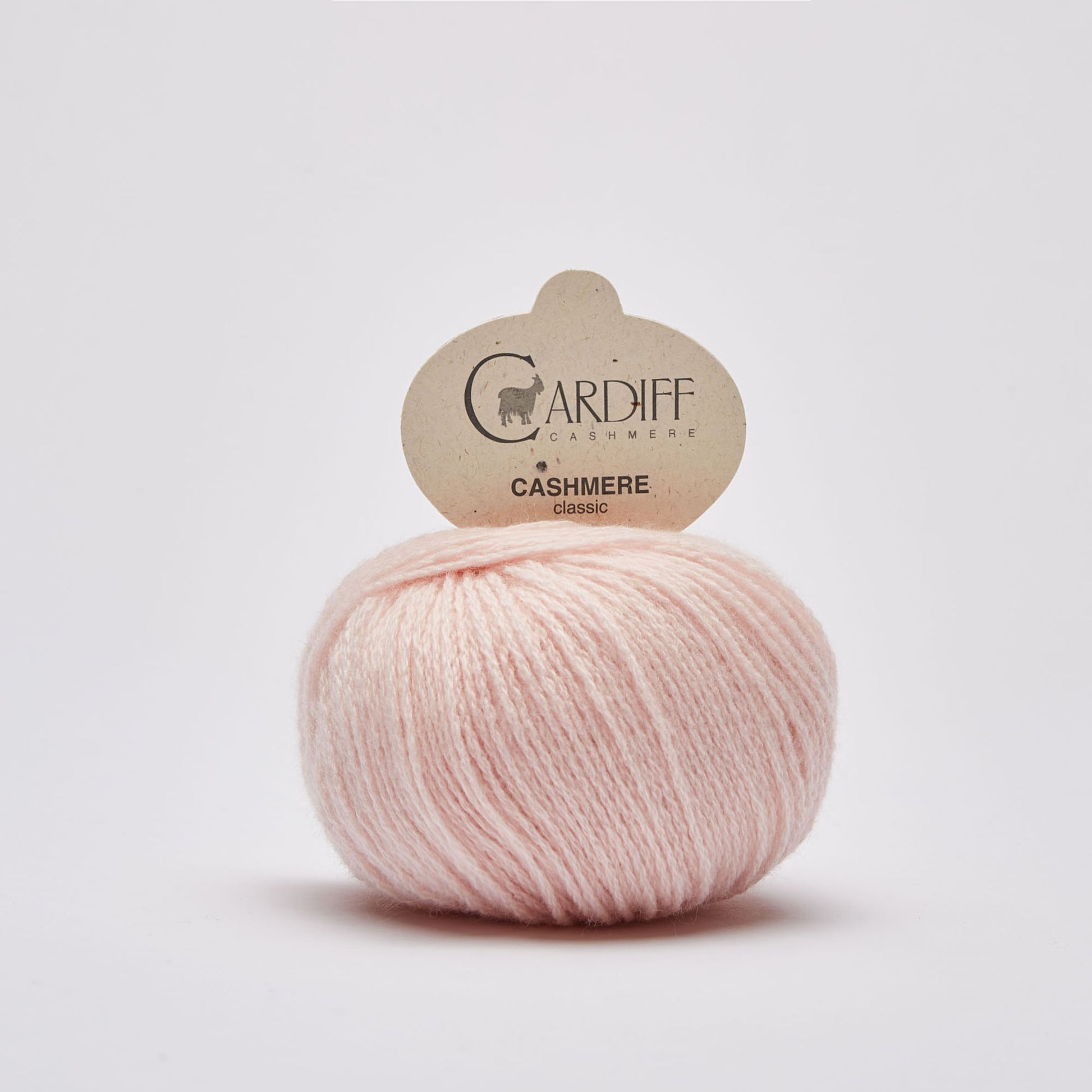 Cardiff Cashmere Classic in shade Cameo from UK knit shop The Knit Lounge.