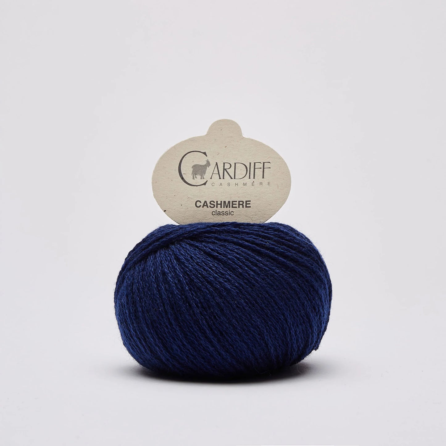 Cardiff Cashmere Classic in shade Indaco from UK knit shop The Knit Lounge.
