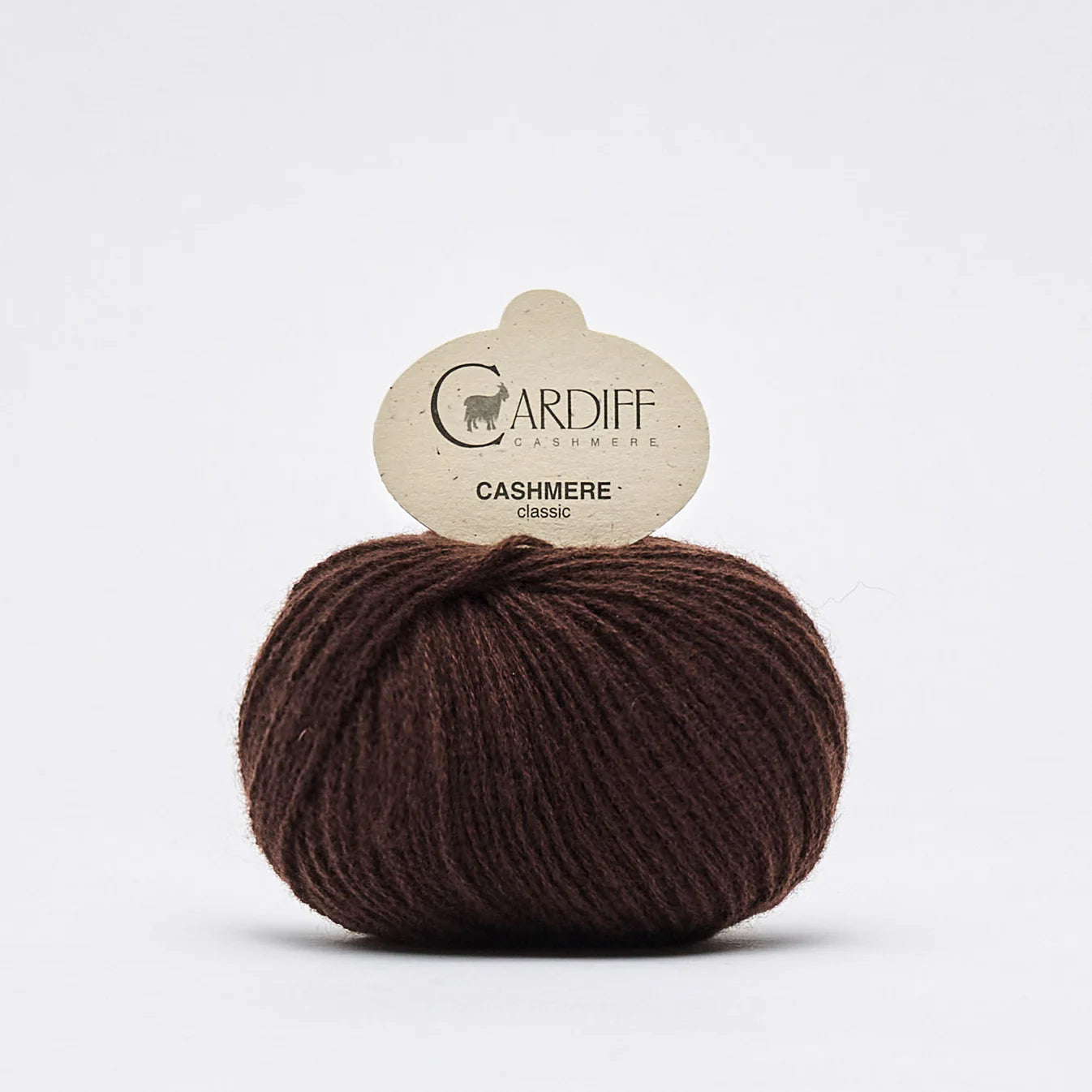Cardiff Cashmere Classic in shade Cacao from UK knit shop The Knit Lounge.
