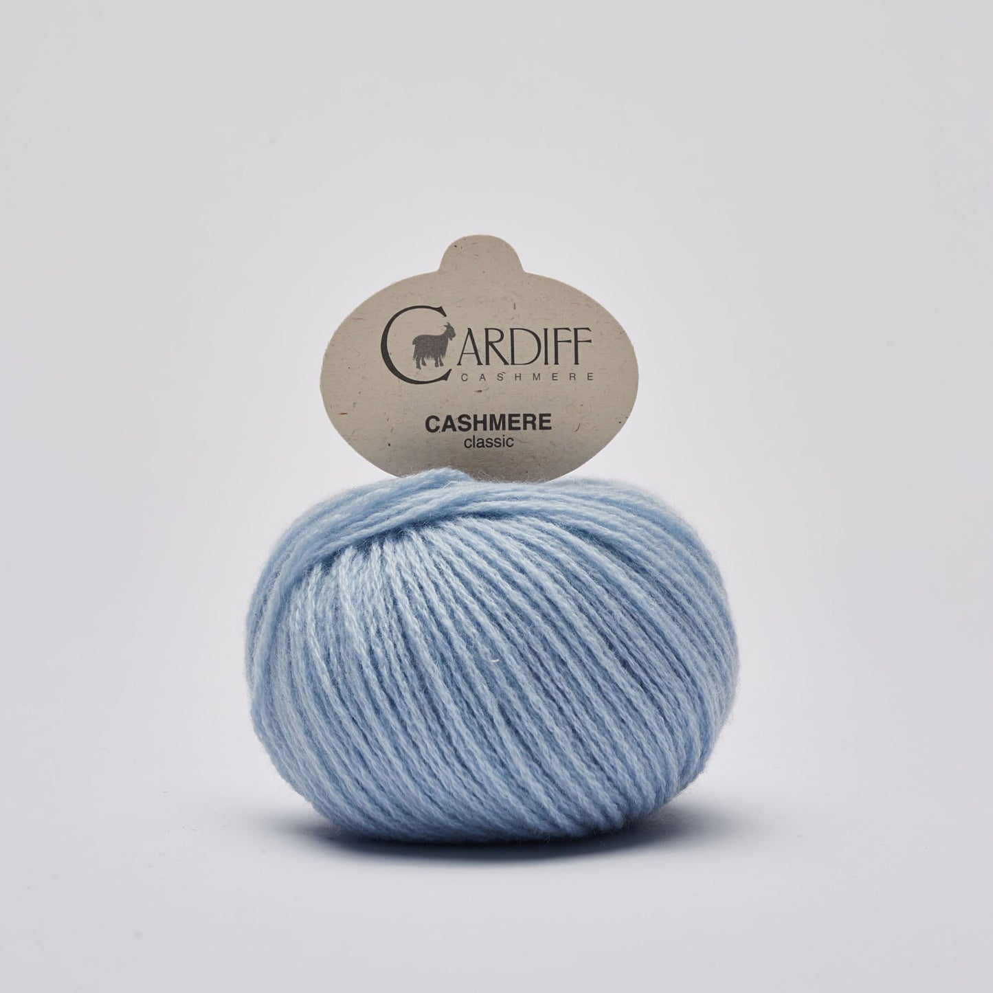 Cardiff Cashmere Classic in shade Baby from UK knit shop The Knit Lounge.