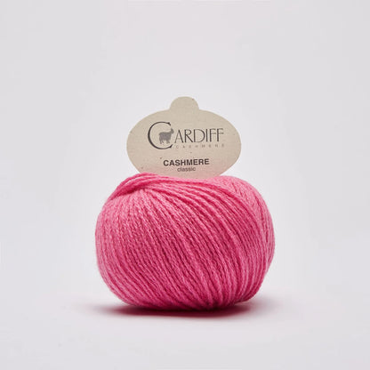 Cardiff Cashmere Classic in shade Marilyn from UK knit shop The Knit Lounge.