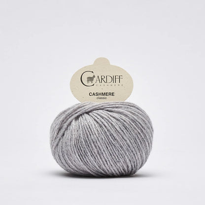 Cardiff Cashmere Classic in shade Pomice from UK knit shop The Knit Lounge.