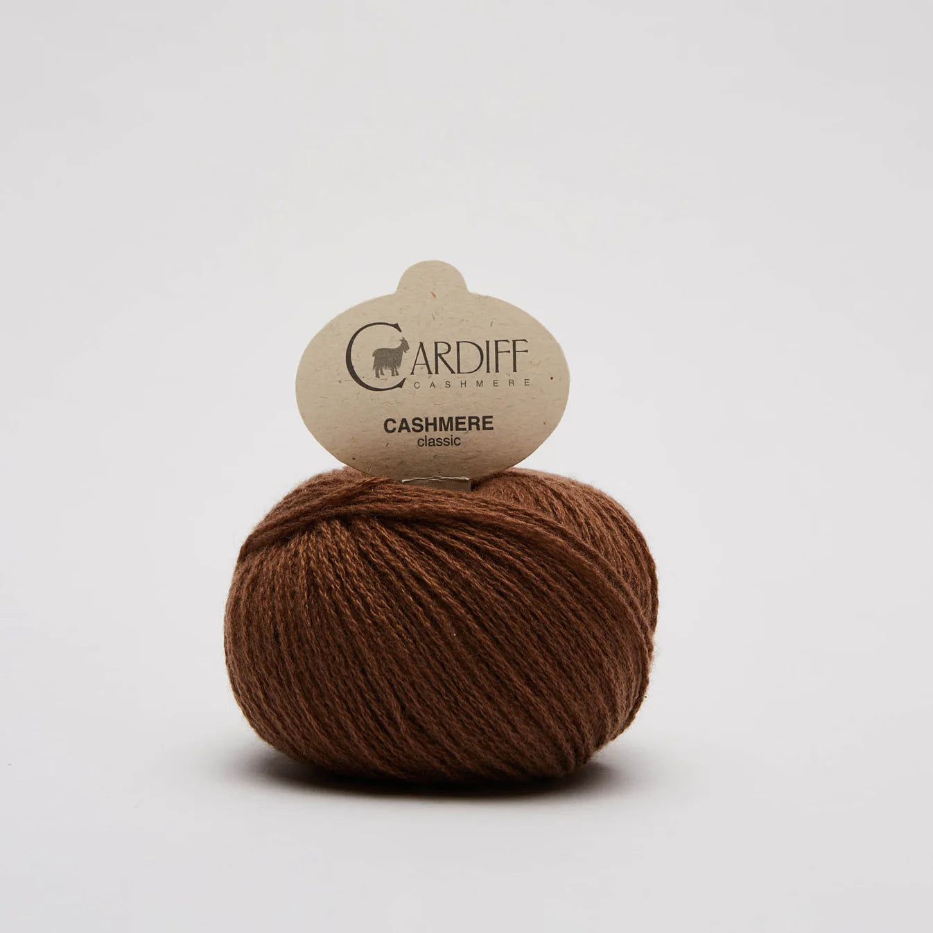 Cardiff Cashmere Classic in shade Sudan from UK knit shop The Knit Lounge.