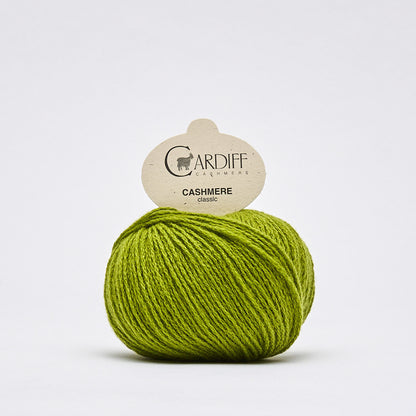 Cardiff Cashmere Classic in shade Niwa from UK knit shop The Knit Lounge.