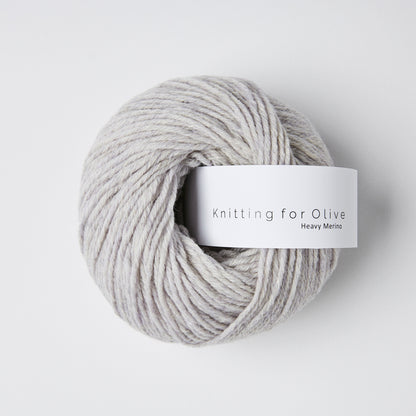 Knitting For Olive Heavy Merino 50g in shade Pearl Grey from UK yarn shop The Knit Lounge.