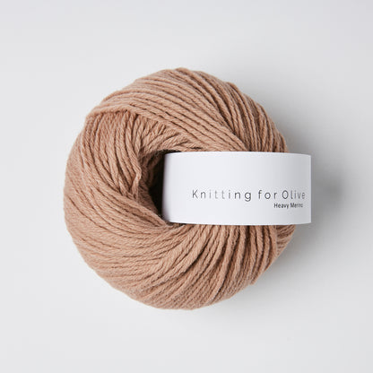 Knitting For Olive Heavy Merino 50g in shade Rose Clay from UK yarn shop The Knit Lounge.
