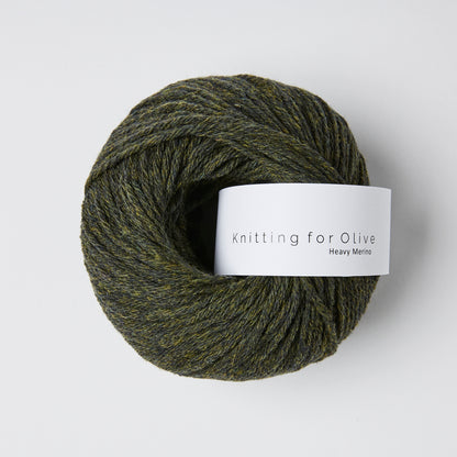 Knitting For Olive Heavy Merino 50g in shade Slate Green from UK yarn shop The Knit Lounge.