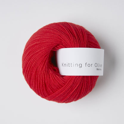Knitting For Olive Merino 50g in shade Red Current from UK yarn shop The Knit Lounge.