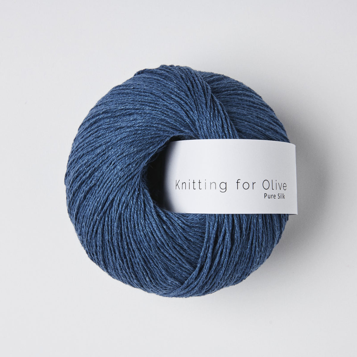 Knitting For Olive Pure Silk 50g in shade Blue Tit. Available for UK yarn shop The Knit Lounge.