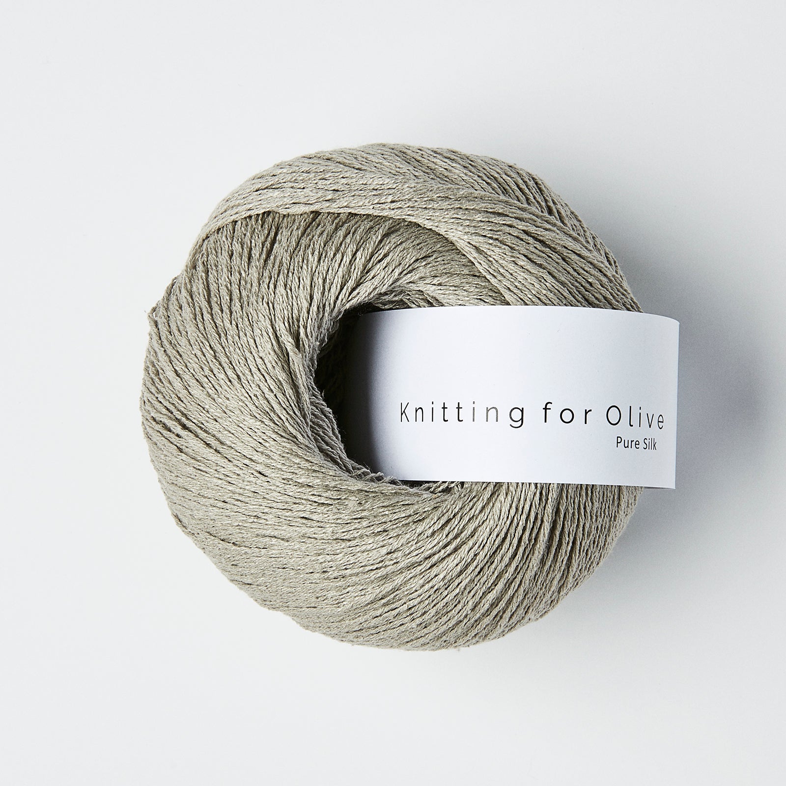 Knitting For Olive Pure Silk 50g in shade Lamb's Ears. Available for UK yarn shop The Knit Lounge.