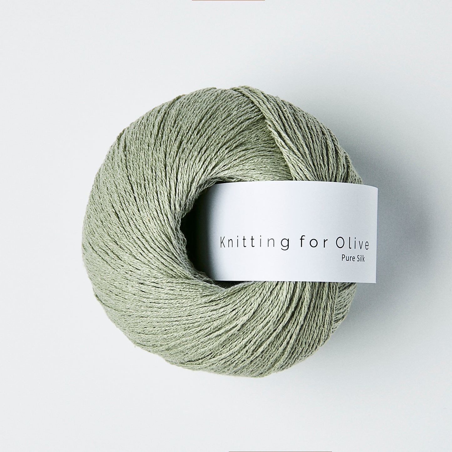 Knitting For Olive Pure Silk 50g in shade Dusty Artichoke. Available for UK yarn shop The Knit Lounge.