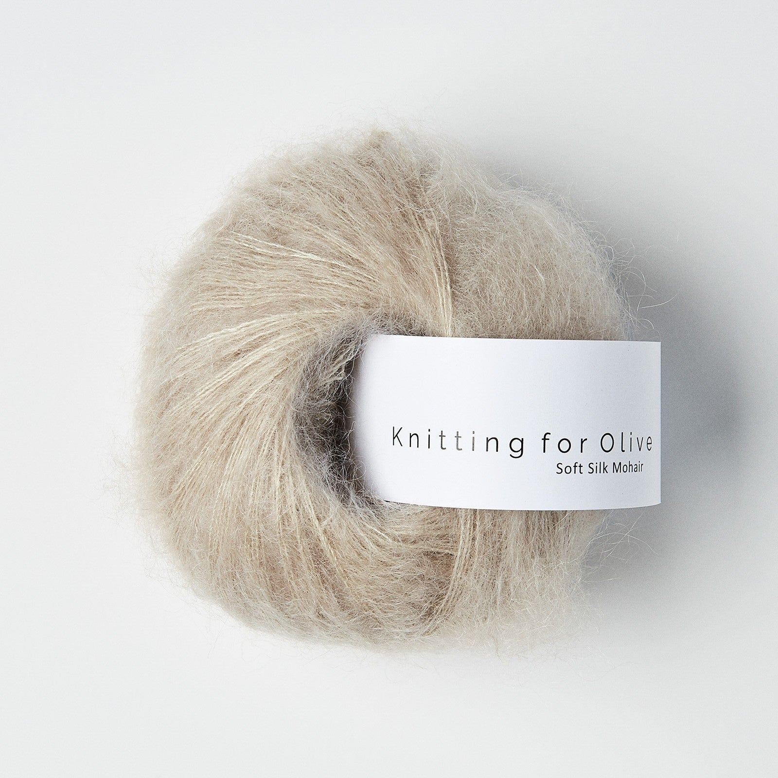 Knitting For Olive Soft Silk Mohair 25g in shade Oatmeal from UK yarn shop The Knit Lounge.