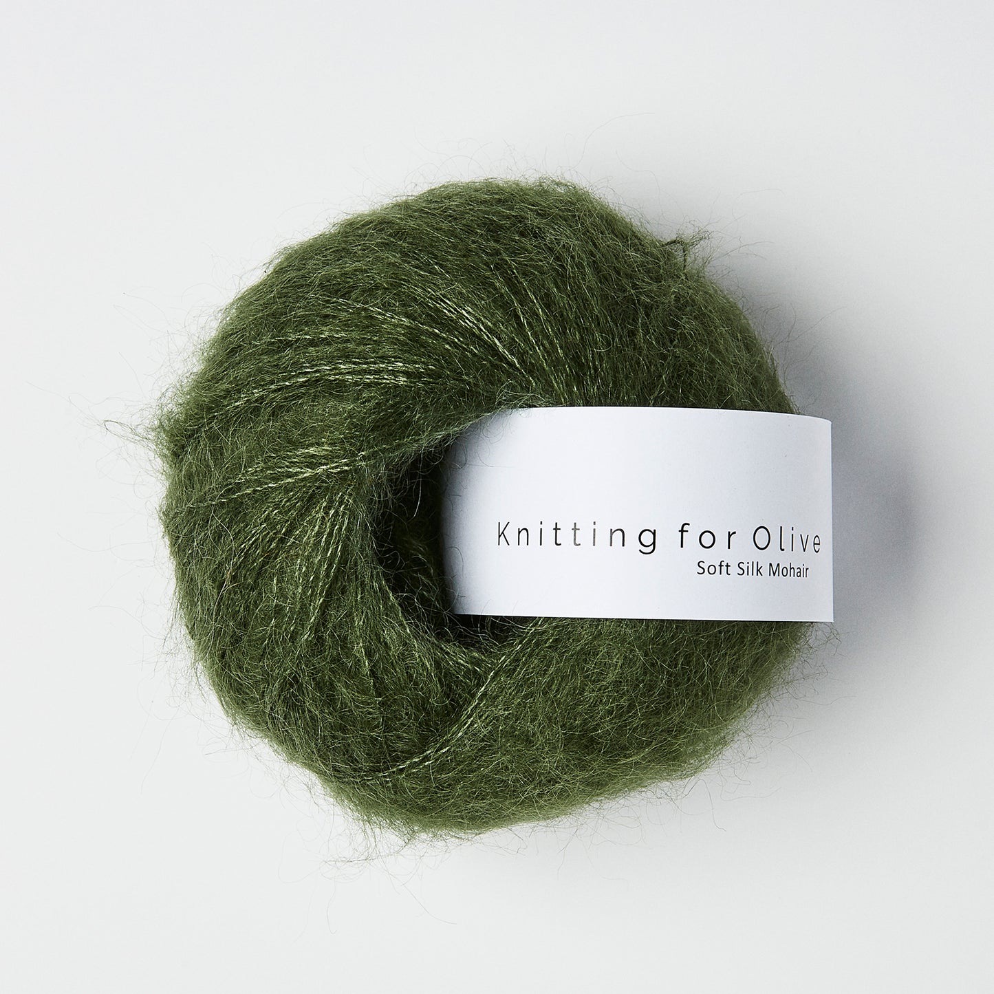 Knitting For Olive Soft Silk Mohair 25g in shade Bottle Green from UK yarn shop The Knit Lounge.