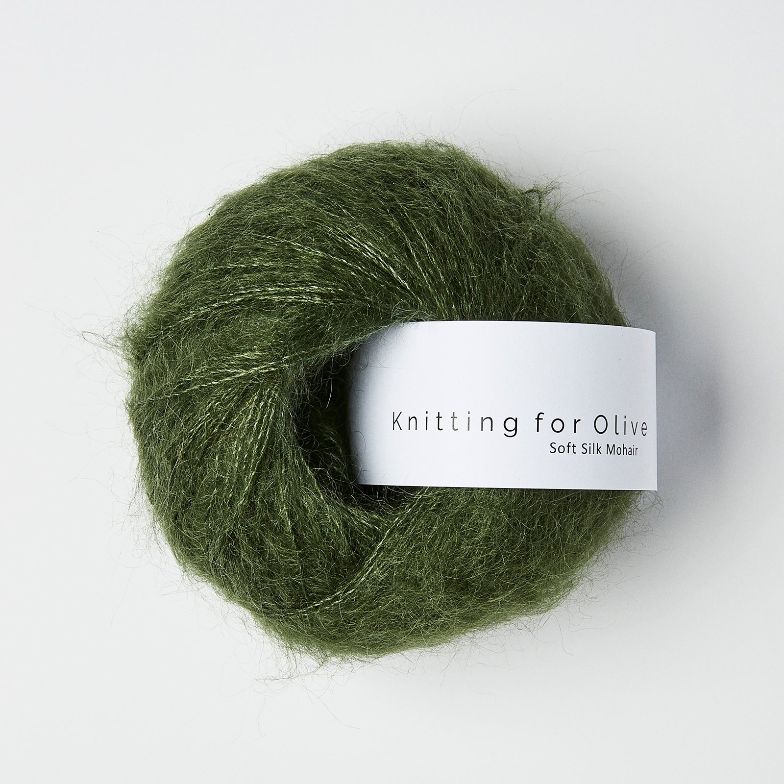 Knitting For Olive Soft Silk Mohair 25g in shade Bottle Green from UK yarn shop The Knit Lounge.