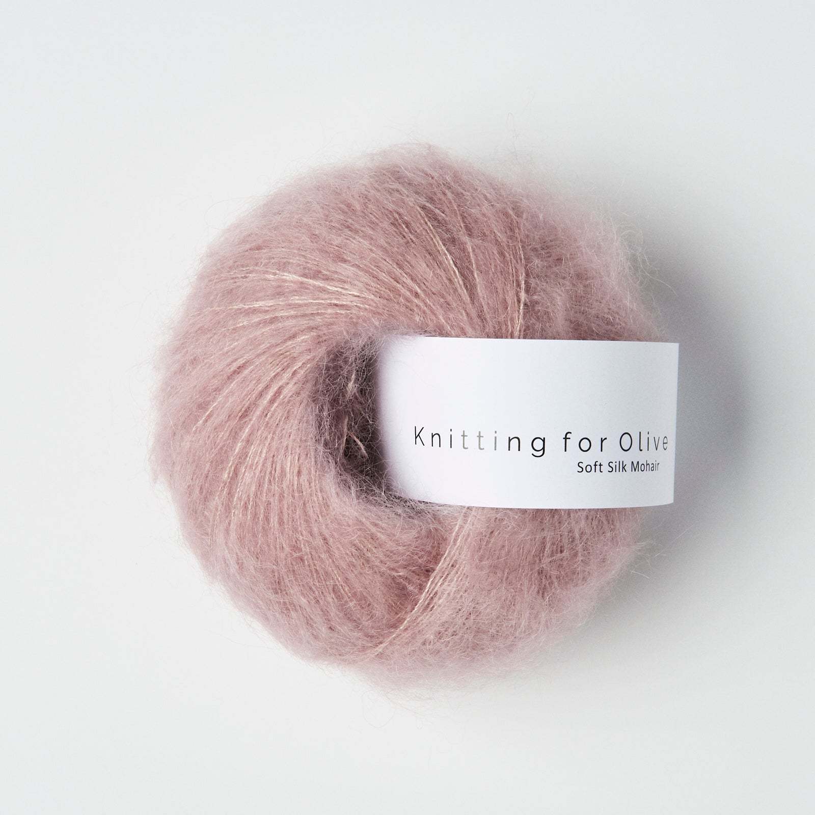 Knitting For Olive Soft Silk Mohair 25g in shade Dusty Rose from UK yarn shop The Knit Lounge.