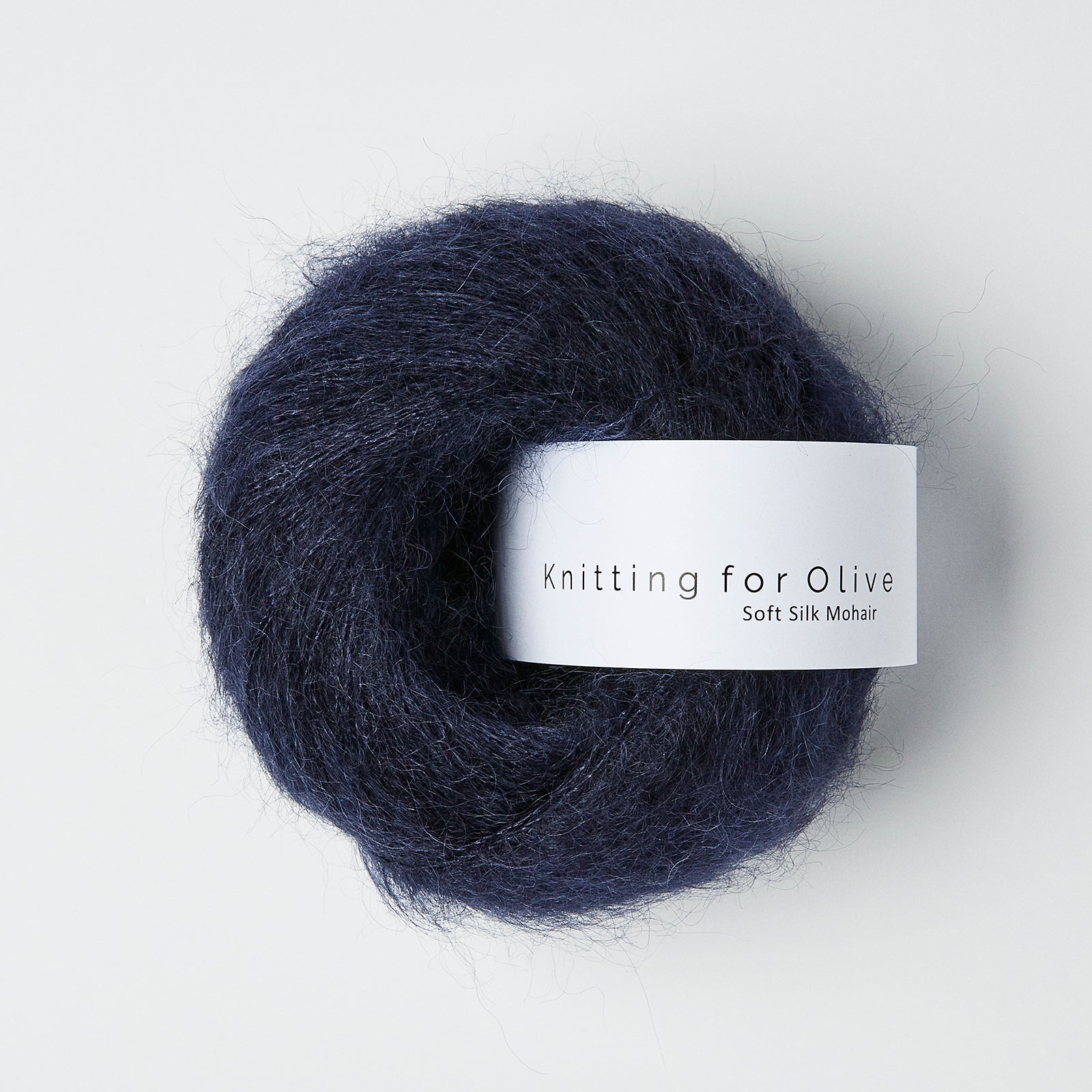 Knitting For Olive Soft Silk Mohair 25g in shade Navy Blue from UK yarn shop The Knit Lounge.
