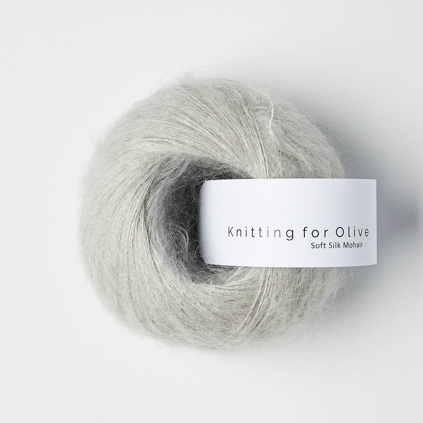 Knitting For Olive Soft Silk Mohair 25g in shade Pearl Gray from UK yarn shop The Knit Lounge.