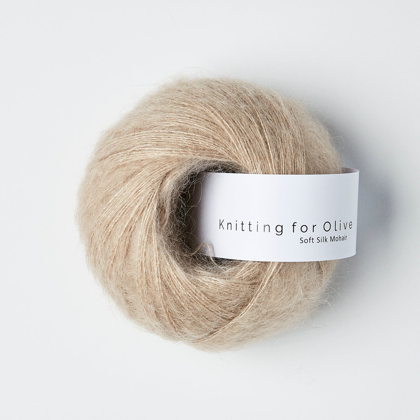 Knitting For Olive Soft Silk Mohair 25g in shade Powder from UK yarn shop The Knit Lounge.
