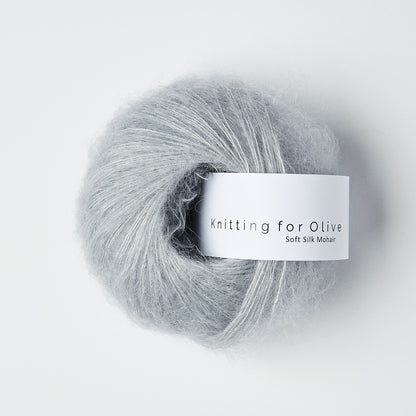 Knitting For Olive Soft Silk Mohair 25g in shade Soft Blue from UK yarn shop The Knit Lounge.