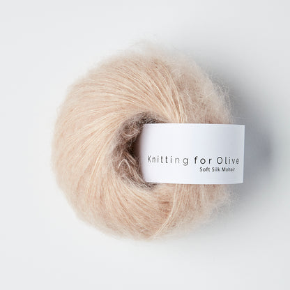 Knitting For Olive Soft Silk Mohair 25g in shade Soft Rose from UK yarn shop The Knit Lounge.