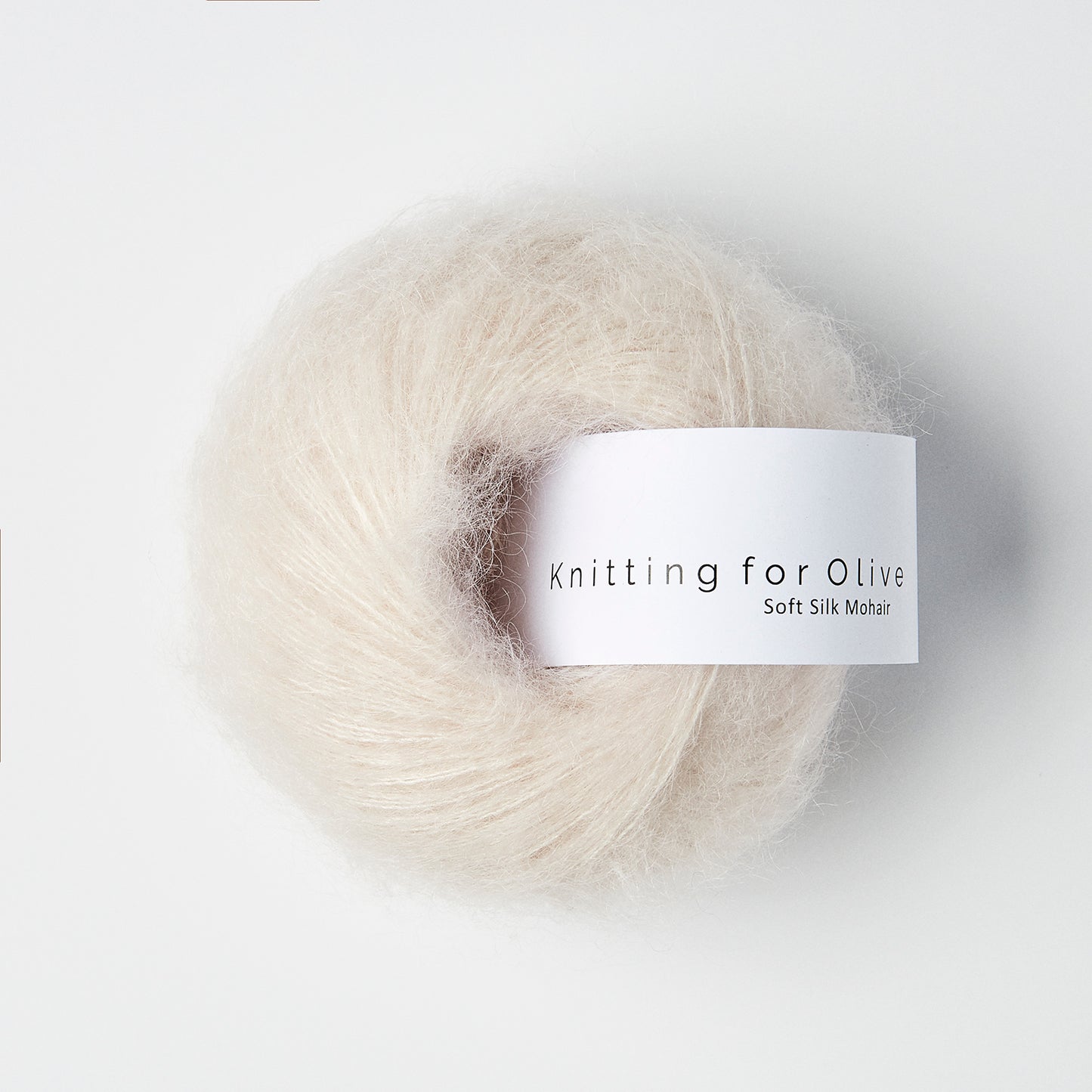 Knitting For Olive Soft Silk Mohair 25g in shade Cloud from UK yarn shop The Knit Lounge.