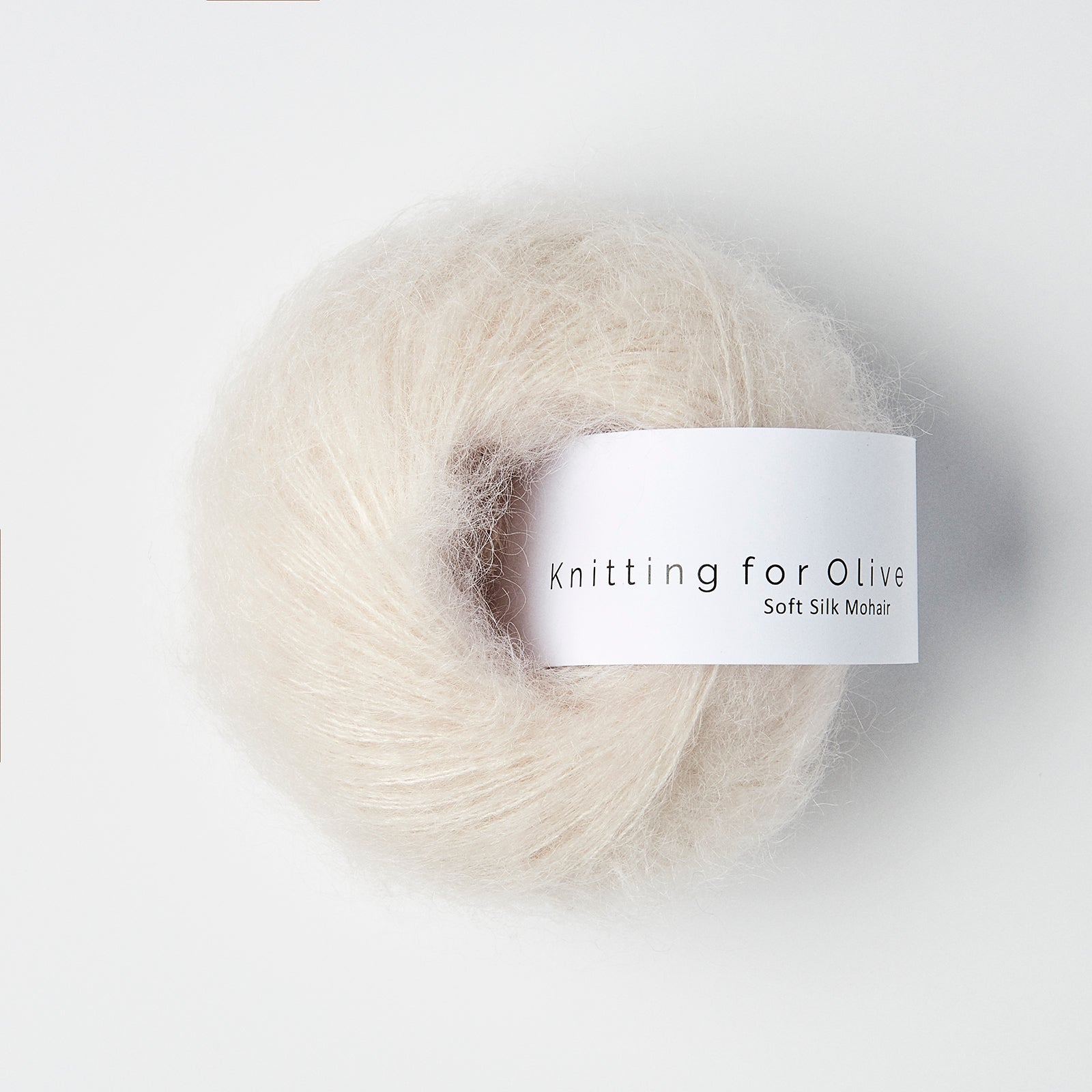Knitting For Olive Soft Silk Mohair 25g in shade Cloud from UK yarn shop The Knit Lounge.