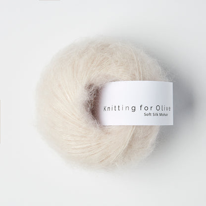 Knitting For Olive Soft Silk Mohair 25g in shade Cloud from UK yarn shop The Knit Lounge.