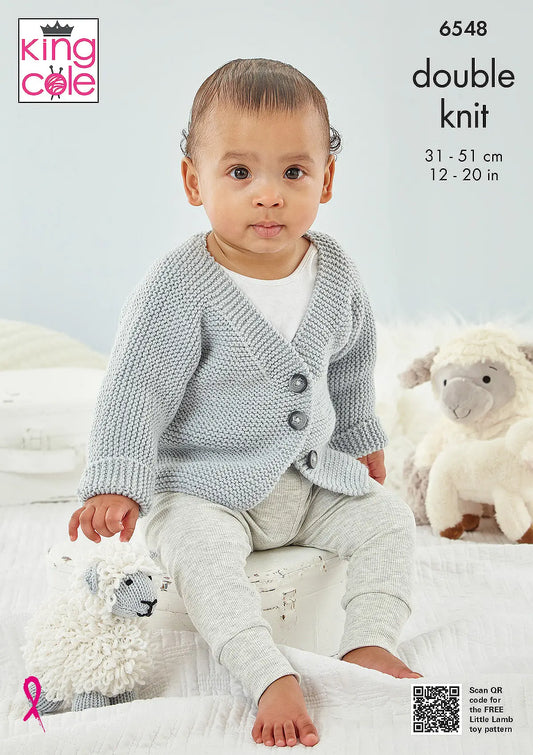 King Cole 6548 Baby Cardigans | DK Knitting Pattern