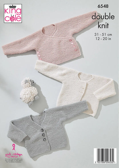 King Cole 6548 Baby Cardigans | DK Knitting Pattern