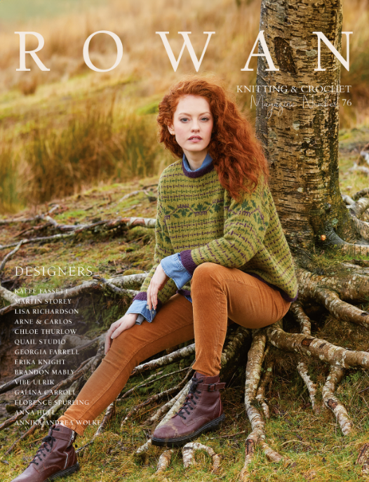 Rowan Magazine 76 is available to purchase from The Knit Lounge UK knit shop
