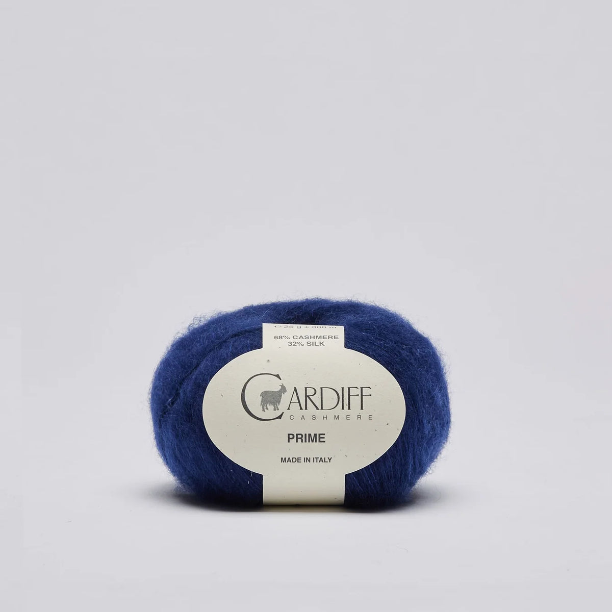 Cardiff Cashmere Prime cashmere & silk yarn in shade Indaco 108 available at The Knit Lounge UK yarn shop.