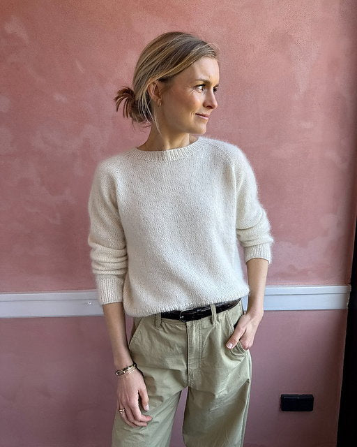 PetiteKnit No Frills Sweater Knitting pattern from The Knit Lounge UK wool shop.