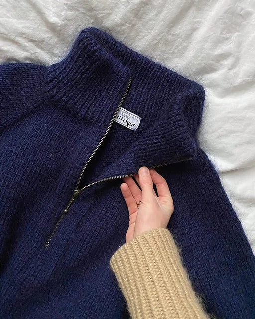 Zipper Sweater Man knitting pattern by PetiteKnit available at The Knit Lounge UK yarn shop.
