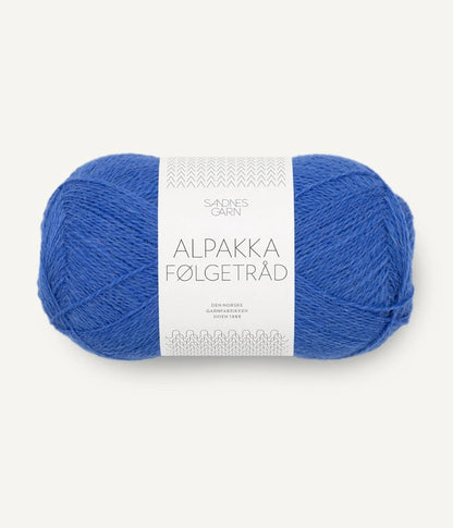 Sandnes Garn Alpakka Folgetrad in shade 5845 Dazzling Blue. Available at The Knit Lounge UK yarn shop.