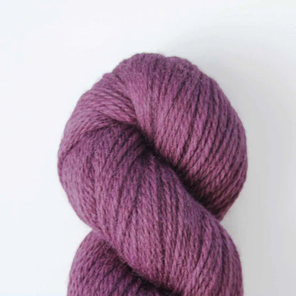 Baa Ram Ewe Woodnote Aran in 908 Blackcurrant from The Knit Lounge.