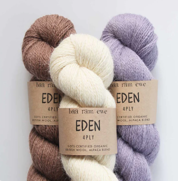 Baa Ram Ewe Eden 4Ply 100g is available to purchase from The Knit Lounge UK knit shop